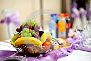 Catering - fruits on table - Wedding setting