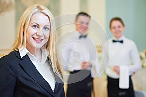 Catering service. Restaurant manager portrait