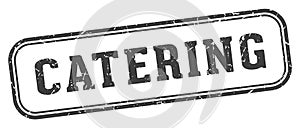 catering stamp. catering rectangular stamp on white background