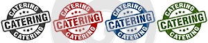 catering stamp. catering round stamp set isolated on white background