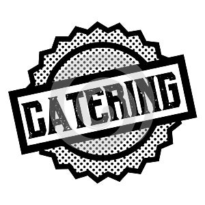 Catering stamp on white