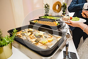 Catering wedding buffet for events