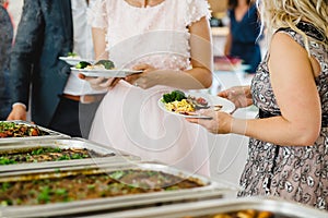 Catering wedding buffet for events