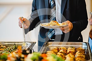 Catering wedding buffet for events