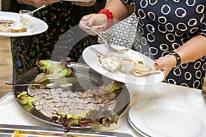 Catering at wedding reception