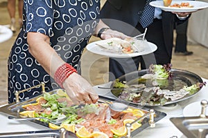 Catering at wedding reception