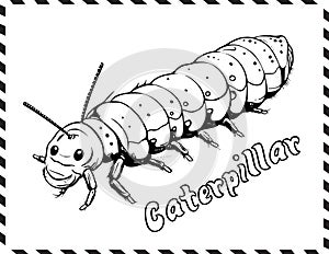 Caterpillar Coloring Page for Kids