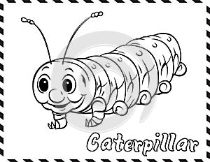 Caterpillar Coloring Page for Kids