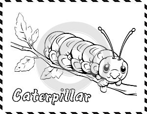 Caterpillar Coloring Page for Kids