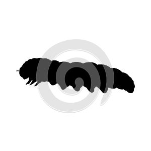 Caterpillar insect black silhouette animal