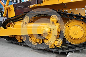 Caterpillar of a modern tractor