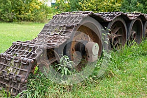 The caterpillar of old tank