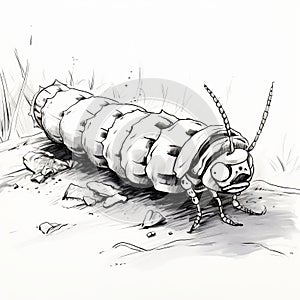 The Caterpillar: A Political Illustration With Post-apocalyptic Themes