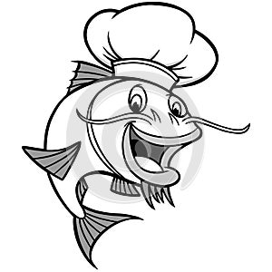 Catfish Chef Illustration photo
