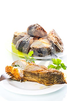 Catfish roasted in batter