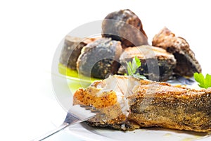 Catfish roasted in batter