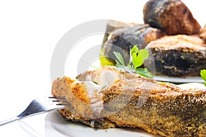 Catfish roasted in batter