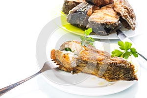 Catfish roasted in batter