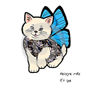 catfly with batik Indonesia