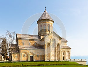 Cathedral of Agia Nina at Bodbe Convent in spring, Georgia
