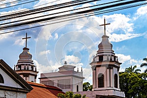 Cathedral of Alajuela church Central Park in Alajuela Costa Rica