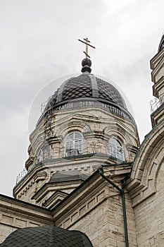 Cathedral of Archangel Michael. View of the dome with a cross