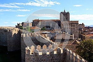 Cathedral of Avila and the ancient citywalls, Spain photo