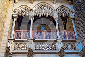 Cathedral of Barcelona, Famous Bridge of Sighs Pont del Bisbe photo