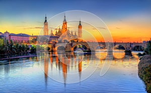 The Cathedral-Basilica of Nuestra Senora del Pilar in Zaragoza - Spain