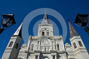 The Cathedral-Basilica of Saint Louis in the French Quarter of New Orleans, USA