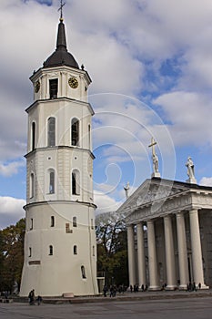 The Cathedral Basilica of St Stanislaus and St Ladislaus of Vilnius . Lithuania