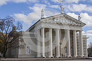 The Cathedral Basilica of St Stanislaus and St Ladislaus of Vilnius . Lithuania
