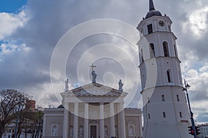 Cathedral Basilica Of St. Stanislaus And St. Vladislav With The Bell Tower Vilnius, Lithuania Europe