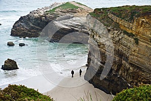 Cathedral beach at Ribadeo, Galicia, Spain photo