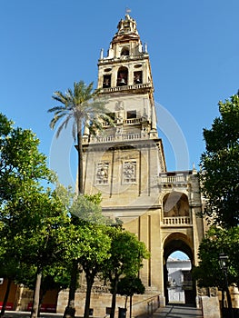Cathedral bell tower in Cordoba, Spain