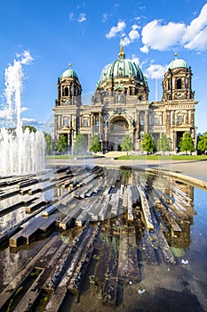 Cathedral in Berlin and fountain, Germany