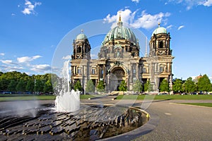 Cathedral in Berlin and fountain, Germany