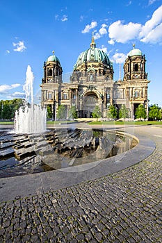 Cathedral in Berlin and fountain, Germany