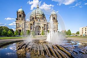 Cathedral in Berlin and fountain, Germany