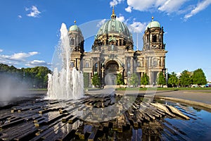 Cathedral in Berlin and fountain, Germany