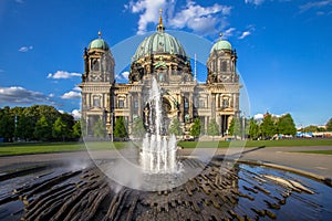 Cathedral in Berlin and fountain, Germany