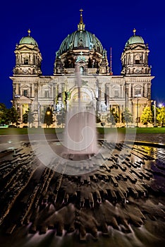 Cathedral in Berlin, Germany, at night