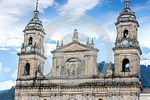 Cathedral at Bolivar square in Bogota, Colombia photo