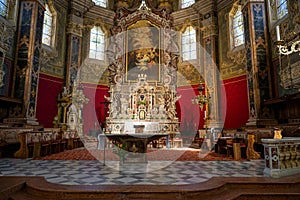 Cathedral of Brixen - Bressanone, baroque altar, South Tyrol, Alto Adige, Italy