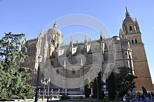 Cathedral Building Architecture from Downtown of Salamanca City. Spain.