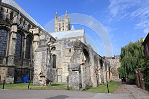 The Cathedral of Canterbury in a sunny day