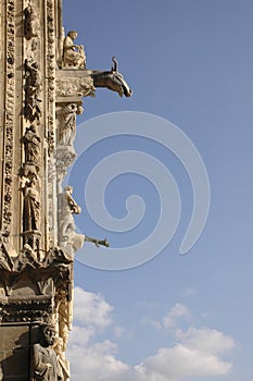Cathedral Carvings with Blue Sky