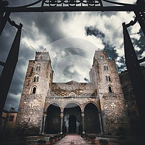 The Cathedral of Cefalu city in Sicily, Italy