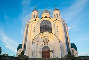 The Cathedral of Christ the Saviour in Kaliningrad .