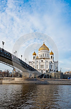 Cathedral of Christ the Saviour near Moskva river